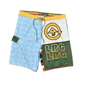 Y2K Unique LRG Multicolor Nylon Swim Shorts Men's Size 40 - Pre-Owned